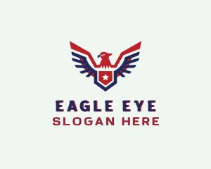 Patriotic Eagle Wings logo design