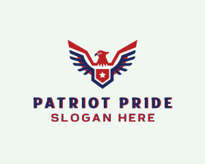 Stars And Stripes - Patriotic Eagle Wings logo design