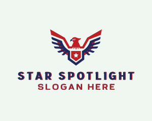 Patriotic Eagle Wings logo design