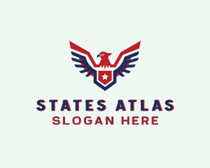 Patriotic Eagle Wings logo design