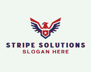 Patriotic Eagle Wings logo design