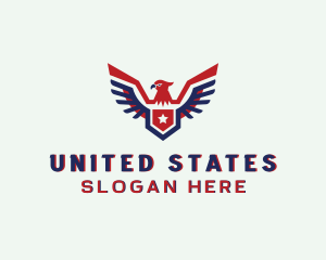 Patriotic Eagle Wings logo design