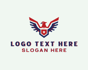 Patriotic Eagle Wings Logo