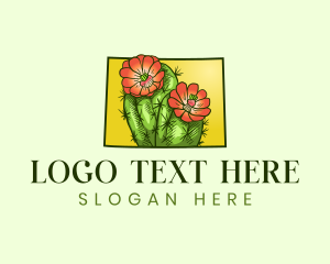 Prickly - Colorado Cactus Flower logo design