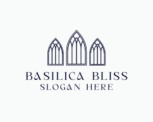 Basilica - Christian Cathedral Window logo design