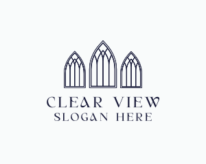 Christian Cathedral Window logo design