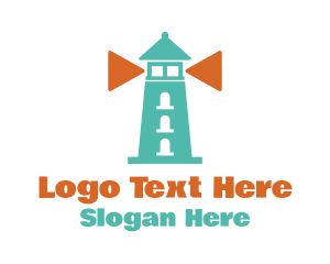 Think Tank - Play Button Lighthouse logo design