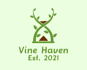 Hourglass Vine Plant logo design