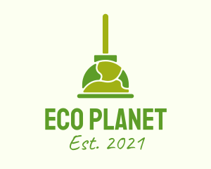 Green Planet Plunger  logo design