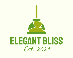 Home Cleaning - Green Planet Plunger logo design