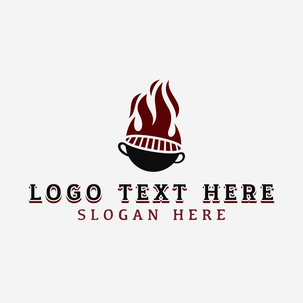 Hot Flaming Grilling Logo | BrandCrowd Logo Maker