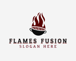 Hot Flaming Grilling logo design