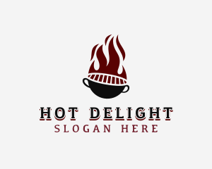 Hot Flaming Grilling logo design