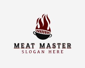 Hot Flaming Grilling logo design