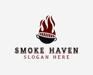 Hot Flaming Grilling logo design