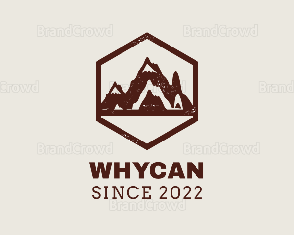 Outdoor Mountain Hiking Logo