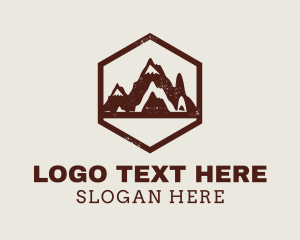 Outdoor Mountain Hiking Logo