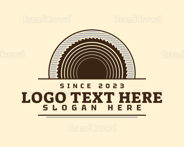 Hipster Woodwork Saw Logo