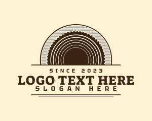 Wood - Hipster Woodwork Saw logo design