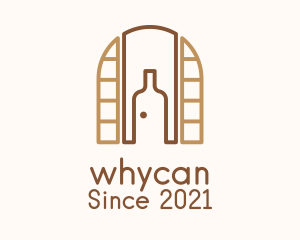 Wine - Brown Bottle Door logo design