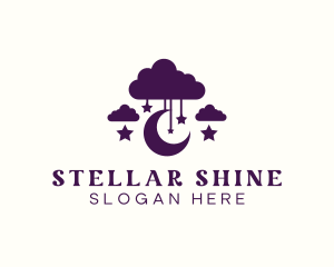 Moon Cloud Star logo design