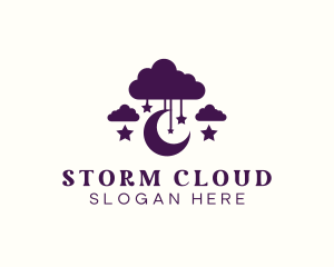 Moon Cloud Star logo design