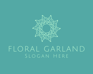 Garland - Vine Wreath Flower Garland logo design