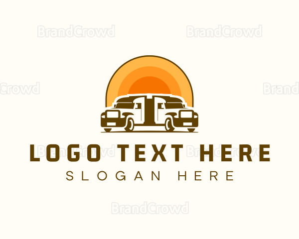 Sunset Logistic Truck Logo