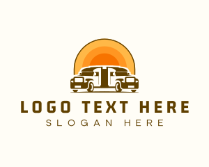 Sunset - Sunset Logistic Truck logo design