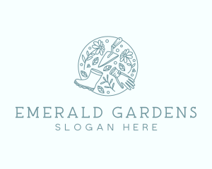 Gardening Backyard Landscaper logo design