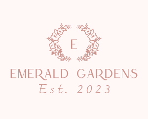 Floral Garden Wedding logo design