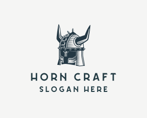 Horns - Viking Warrior Horns Helmet logo design
