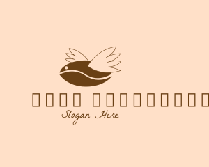 Cappuccino - Flying Coffee Bean logo design