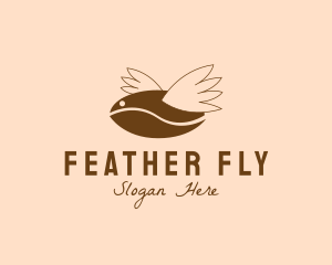 Flying Coffee Bean logo design