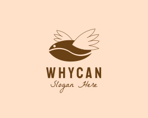 Coffee Shop - Flying Coffee Bean logo design