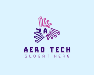 Cyberspace Tech Developer logo design