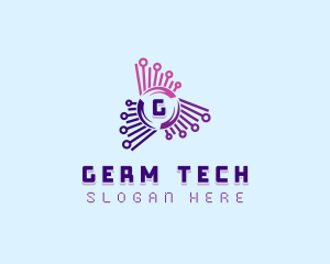 Cyberspace Tech Developer logo design