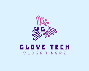 Cyberspace Tech Developer logo design