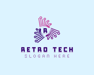 Cyberspace Tech Developer logo design