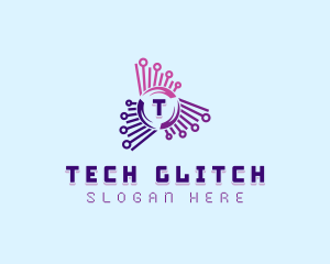 Cyberspace Tech Developer logo design