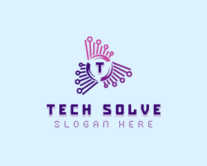 Cyberspace Tech Developer logo design