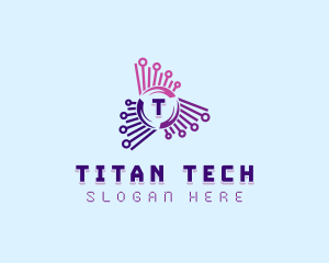 Cyberspace Tech Developer logo design