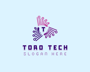 Cyberspace Tech Developer logo design