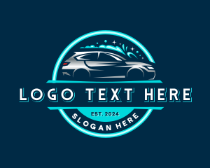 Sedan - Car wash Detailing Sedan logo design