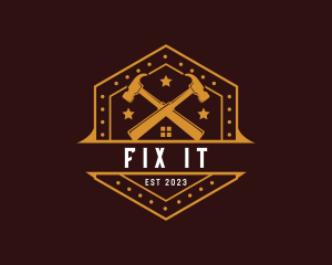 Hammer Fixing Carpentry logo design