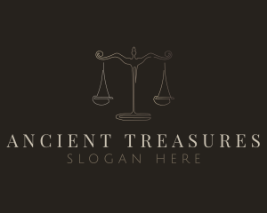 Antique Balance Scale logo design