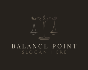 Antique Balance Scale logo design