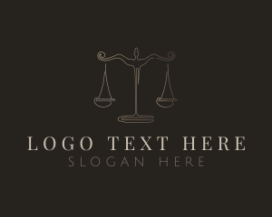 Law - Antique Balance Scale logo design