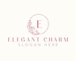 Elegant Peony Flower logo design