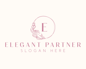 Elegant Peony Flower logo design